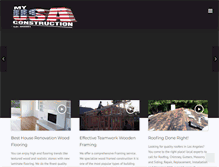 Tablet Screenshot of myusaconstruction.com